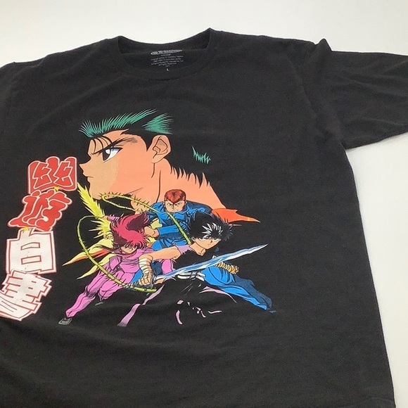 Yu Yu Hakusho Funimation Anime large front logo t shirt size large youth EUC - Picture 5 of 8